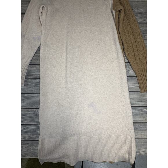 Eudon Choi Collective Two Tone Sweater Dress 100% Wool Sz Large Retail $350 READ - Picture 11 of 13